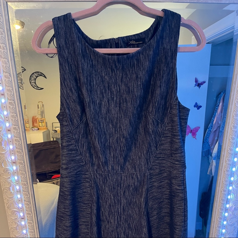 Navy blue mid-length work dress (has pockets!!)